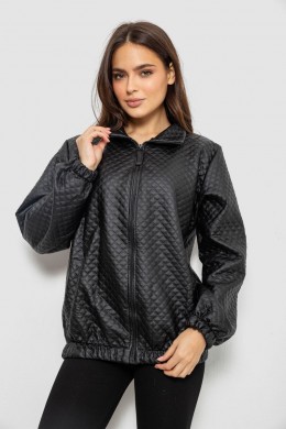 Бомбер женский с принтом, цвет черный, 257R72-2
