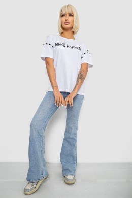 Футболка женская с принтом, цвет белый, 244R2351