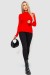 Водолазка женская в рубчик, цвет красный, 204R9029 Водолазка женская в рубчик, цвет красный, 204R9029
