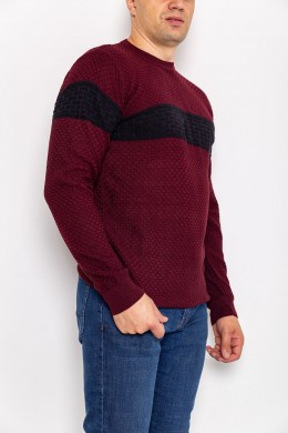 Свитер мужской, цвет бордовый, 161R730