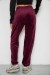 Спортивні штани велюрові жіночі на флісі, колір бордовий, 238R58647-3