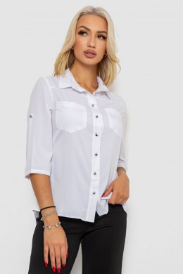 Блуза классическая, цвет белый, 230R72-1
