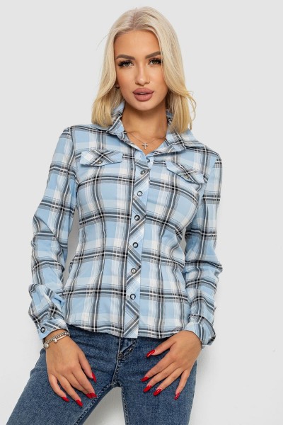 Сорочка жіноча повсякденна, колір блакитний, 230R064