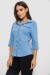 Сорочка жіноча однотонна, колір джинс, 230R068-5 Сорочка жіноча однотонна, колір джинс, 230R068-5