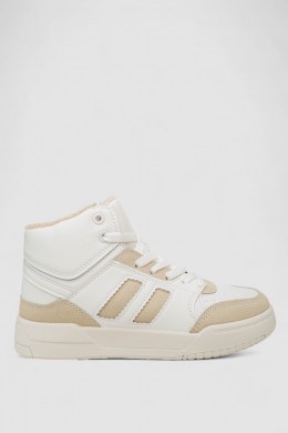 Кросівки жіночі зимові на хутрі, колір біло-бежевий, 248RAD500