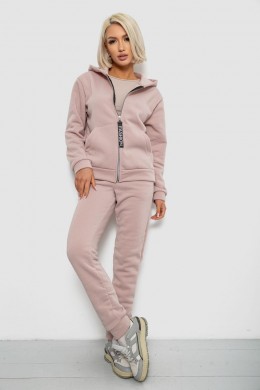 Спортивный костюм женский на флисе, цвет пудровый, 257R86