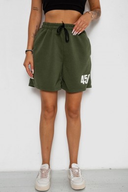 Шорти жіночі з принтом, колір хакі, 238R456