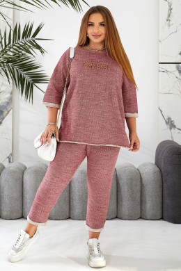 Костюм женский домашний, цвет бордовый, 257R44