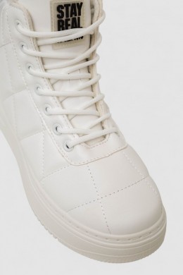 Кросівки жіночі зимові на хутрі, колір білий, 248RTM160