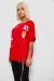 Футболка женская с принтом, цвет красный, 244R2131