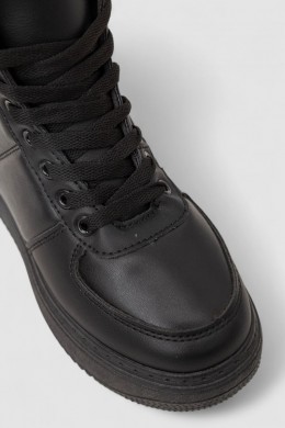 Кроссовки женские зимние на меху, цвет черный, 248RK06