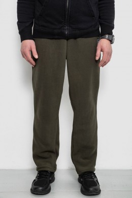 Спортивные штаны мужские однотонные на поларфлисе, цвет хаки, 257R21