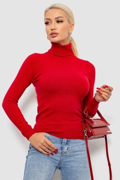 Гольф женский однотонный, цвет бордовый, 204R921