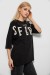 Футболка женская с принтом, цвет черный, 244R3008-1