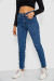 Джинсы женский Mom-fit стрейч, цвет синий, 244R1152