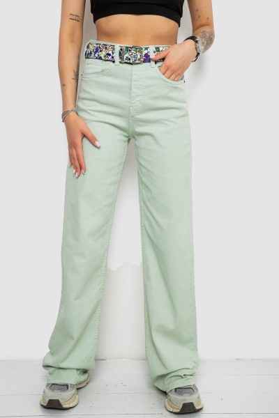 Джинси жіночі, колір м'ятний, 250R00146