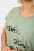 Футболка женская с принтом, цвет оливковый, 244R3004