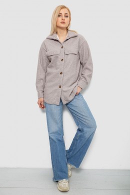 Рубашка -бомбер женская, цвет серый, 257R153
