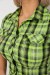 Сорочка жіноча в клітинку, колір салатовий, 230R065 Сорочка жіноча в клітинку, колір салатовий, 230R065