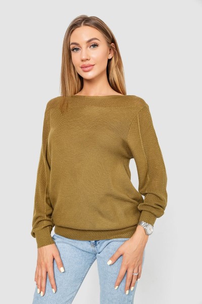 Кофта женская с манжетами, цвет хаки, 244R999