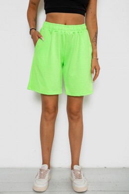 Шорти жіночі однотонні, колір салатовий, 238R57820