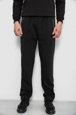 Спортивные штаны мужские на флисе, цвет черный, 244R41597