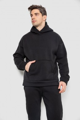 Спортивный костюм мужской на флисе, цвет черный, 177R235-1