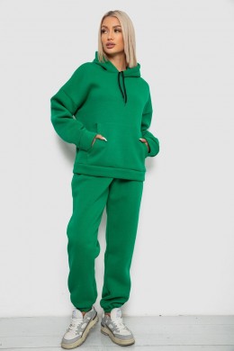 Спортивный костюм женский на флисе, цвет зеленый, 238R5726