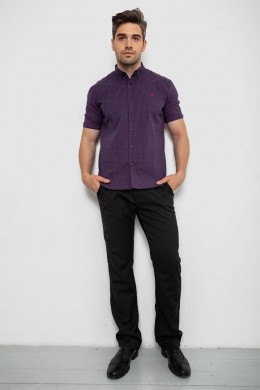 Сорочка чоловіча в клітку  -уцінка, колір синьо-червоний, 214R4564-5-U-1