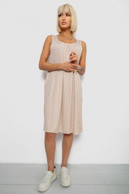 Сарафан женский в горох, цвет бежевый, 257R733