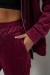Спортивный костюм женский велюровый, цвет бордовый, 257R4119