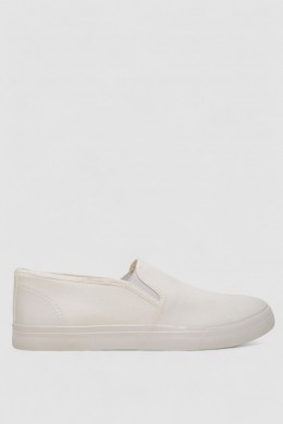 Кеди з тканини  -уцінка, колір білий, 248RLX01-U-74