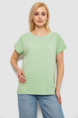 Футболка женская однотонная, цвет оливковый, 244R2300