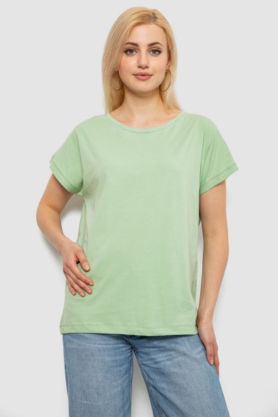 Футболка женская однотонная, цвет оливковый, 244R2300
