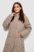 Куртка жіноча двостороння зимова, колір темно-бежевий, 244R24115 Куртка жіноча двостороння зимова, колір темно-бежевий, 244R24115