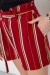 Шорты женские в полоску, цвет бордовый, 244R078 Шорты женские в полоску, цвет бордовый, 244R078