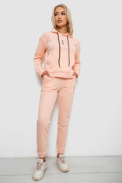 Спортивный костюм женский двухнитка, цвет персиковый, 214R1419-001