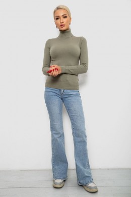 Гольф женский однотонный, цвет оливковый, 204R921