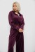 Спортивный костюм женский велюровый, цвет сливовый, 257R4125