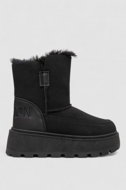 Уггі жіночі зимові на хутрі, колір чорний, 243R-A