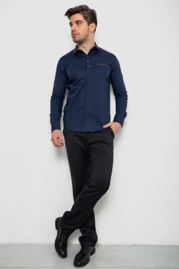 Рубашка мужская  -уценка, цвет темно-синий, 214R7843-U