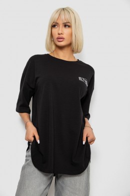 Футболка женская с принтом, цвет черный, 244R2017