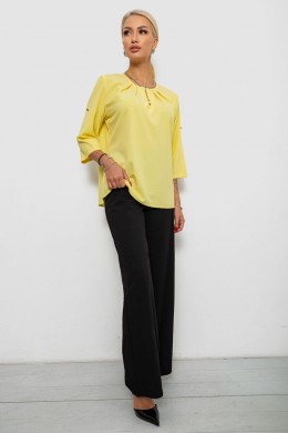 Блуза однотонная, цвет желтый, 230R1121-1