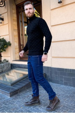 Свитер мужской, цвет черный, 161R602