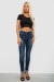 Джинсы женские однотонные Skinny, цвет синий, 244RA-019
