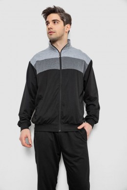 Спортивний костюм чоловічий, колір чорно-сірий, 244R9160