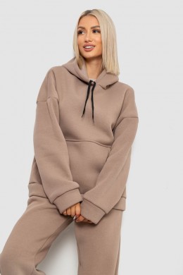 Спортивный костюм женский на флисе, цвет темно-бежевый, 238R5726