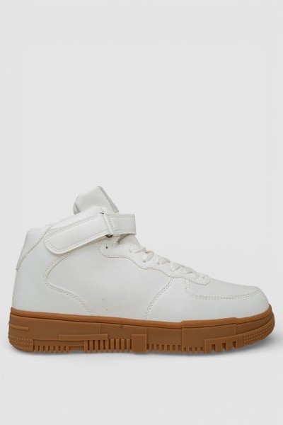 Кроссовки мужские зимние на меху, цвет бело-коричневый, 248RCX620