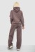 Спортивный костюм женский на флисе, цвет мокко, 257R87
