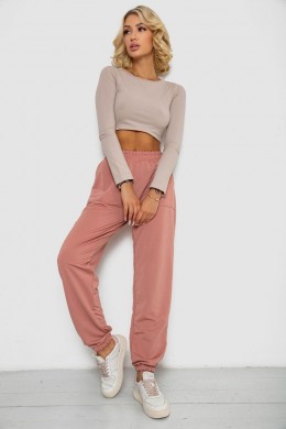Спортивні штани жіночі, колір пудровий, 238R347-1